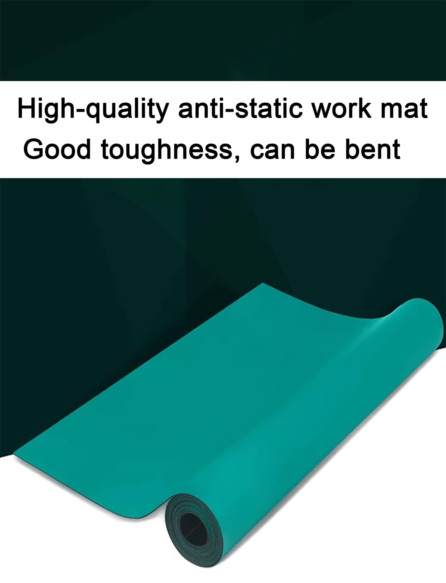 Alfombrilla antiestática for banco de trabajo, 2 mm de grosor, verde, antideslizante y resistente al desgaste, for bancos de reparación de laboratorios(1.2x1meter/3.9x3.3ft)