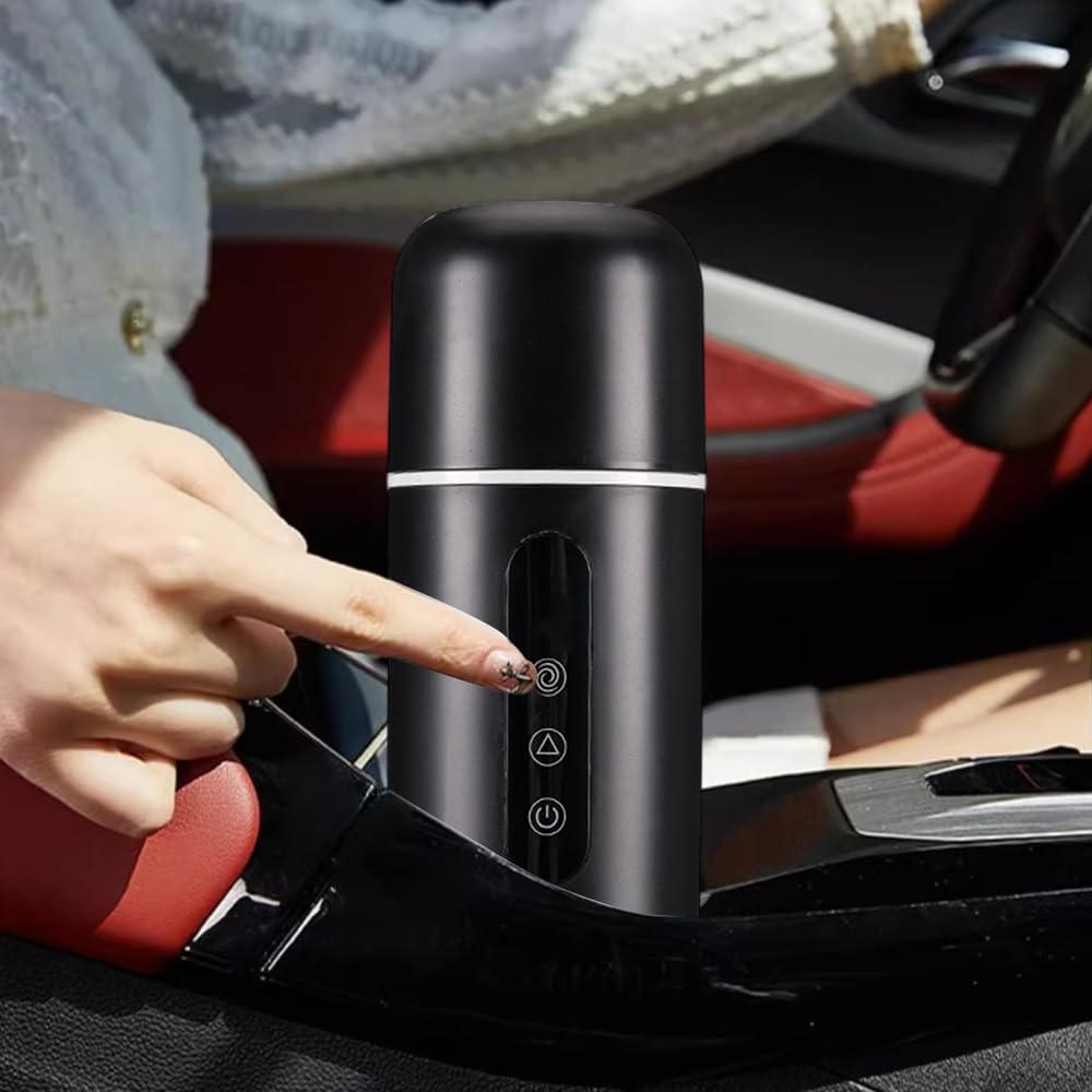 Bouilloire Électrique Portable 3 en 1, 420ML Mini Bouilloire à Thé Chaudière à Eau Chaude à Température Réglable avec Agitation à Induction Magnétique pour Thé Lait Café