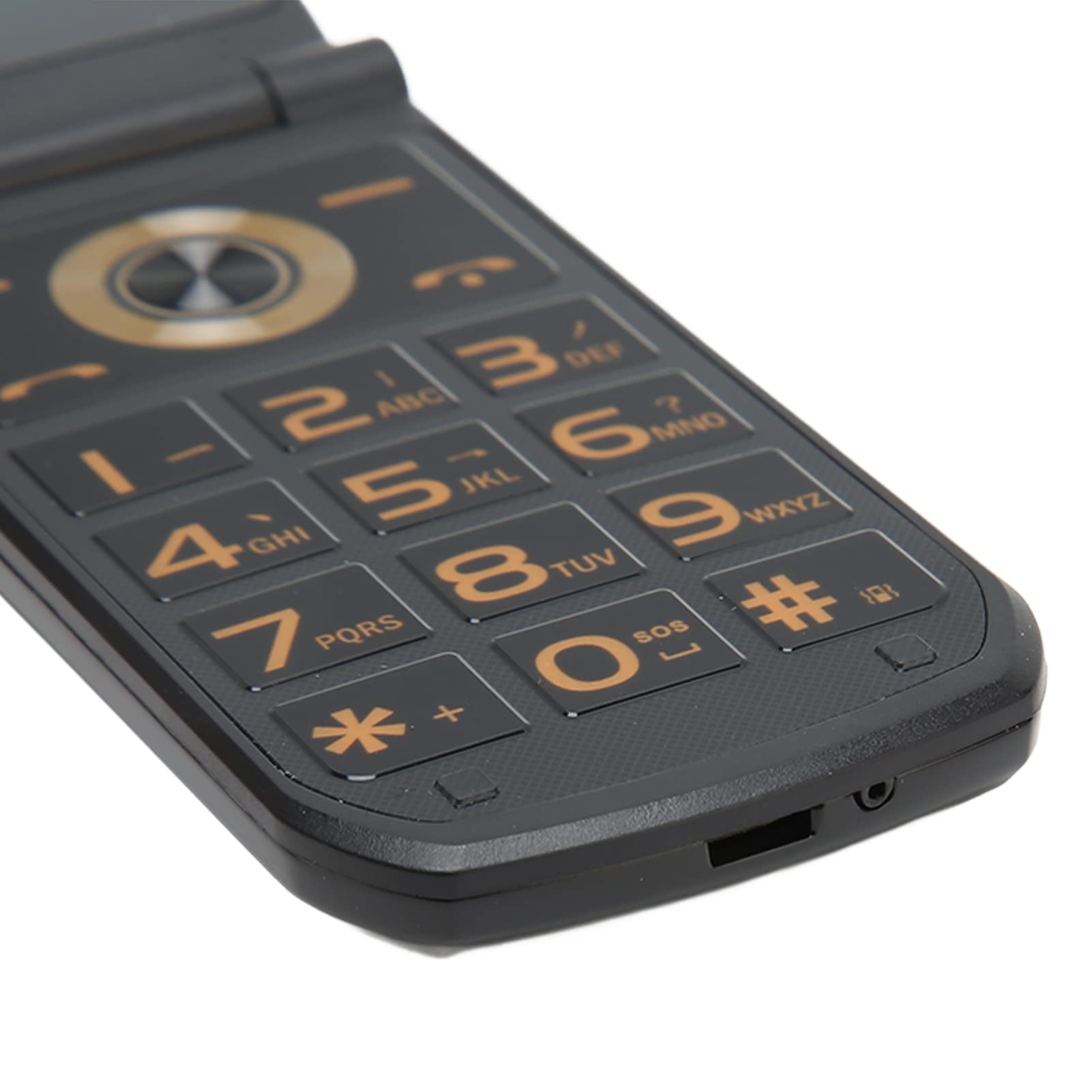 Klasyczny Telefon Z Klapką 2G, Telefon Z Klapką O Przekątnej 2,4 Cala Z Jasną Latarką, Czysty Dźwięk, Bateria 1100 MAh Zapewniająca Długi Czas Czuwania, Funkcja Pomiaru Czasu(Czarny)