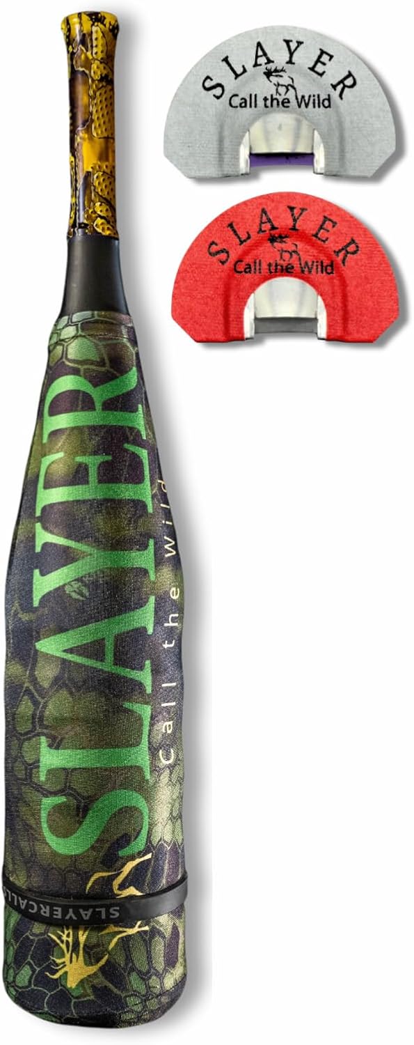 Slayer Calls Clearwater Elk Bugle & Reeds Series – ArchAngel Acrylic Bugle Tube with Miner & North Fork Diaphragm Reeds (.003 Latex) – Premium Elk Calling Set for Hunting, Made in the USA