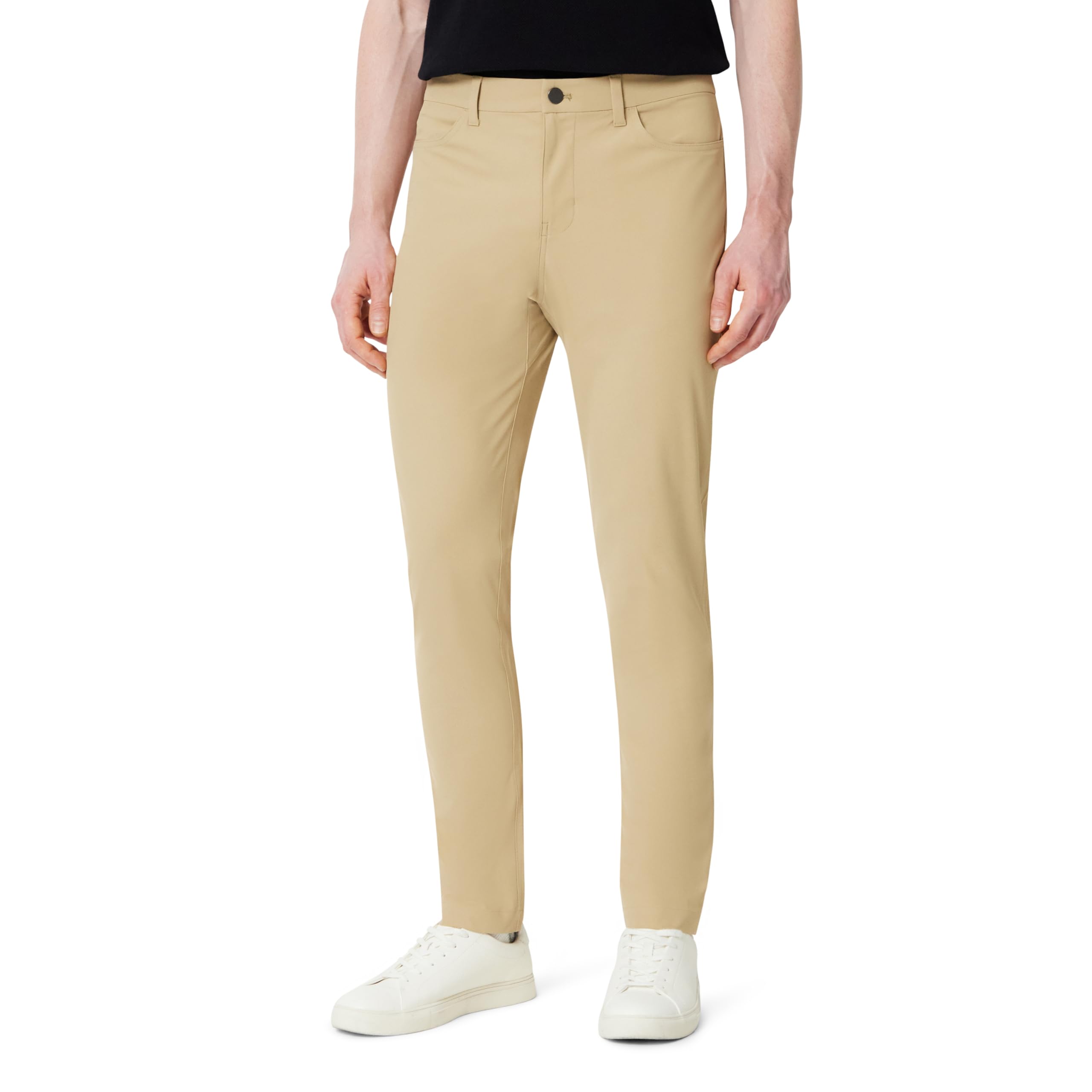 Amazon Essentials Men's Slim-Fit 5 Pocket Commuter Trousers, Khaki Tan, 32W / 34L