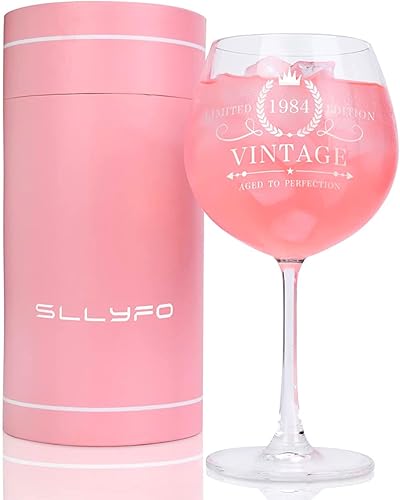 Regalos de cumpleaños número 50 para mujeres y hombres copa de vino Taza de vino con tallo impreso vintage 1972 de 22 onzas Idea divertida de