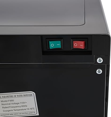 Miniatura 3 de Dispensador de agua de carga inferior de 20 L, enfriador de agua de acero inoxidable de 620 W con luz LED, 3 ajustes de temperatura para el hogar,