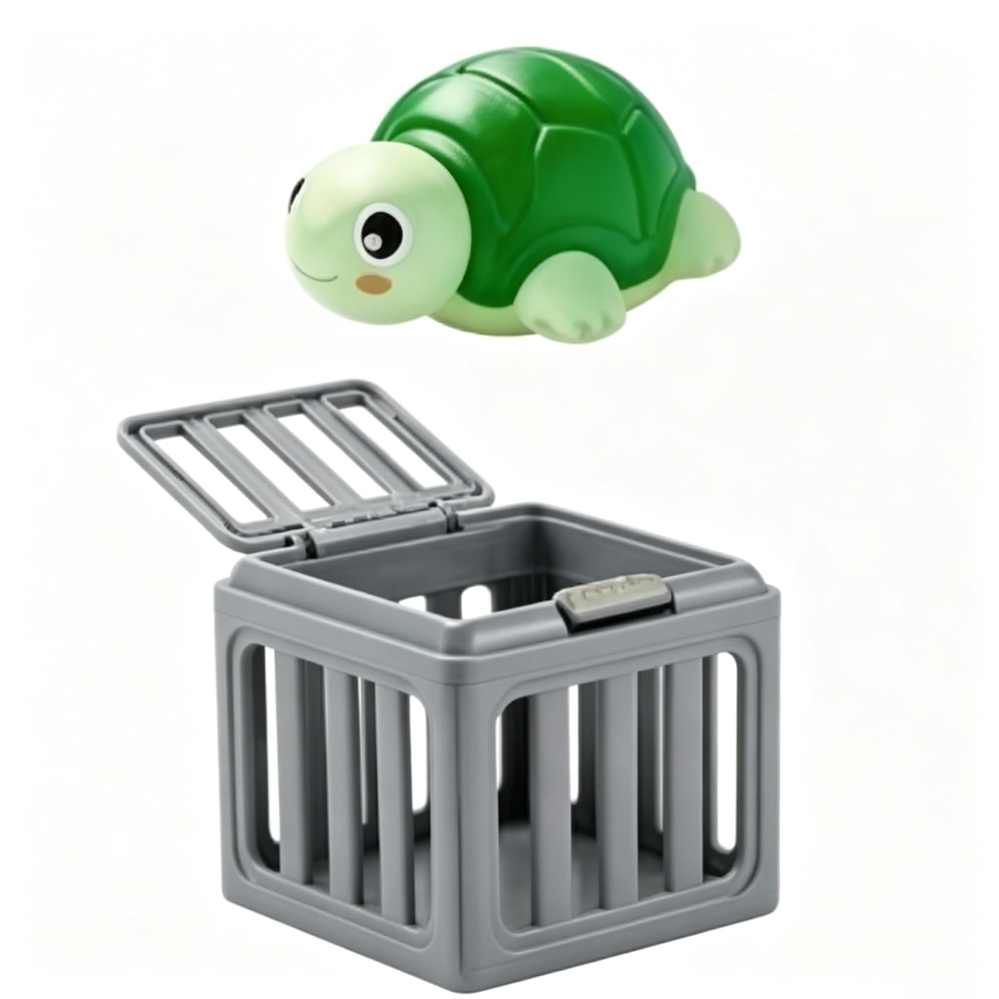 Underwater rescue diving toy set, swimming pool toy, diving rescue box with storage basket, suitable for bathtub and swimming pool, brightly colored swimming training water toy. (green)