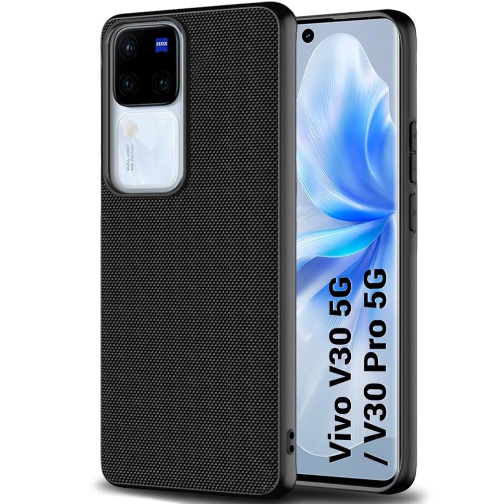 TheGiftKart Back Cover Case for Vivo V30 / V30 Pro 5G | Slim & Lightweight | Ultra-Premium Design | Camera Protection Bump | Fabric Texture Case Cover for Vivo V30 / V30 Pro 5G (PC & TPU, Black) (B0CWHCKP1S) Amazon Price History, Amazon Price Tracker