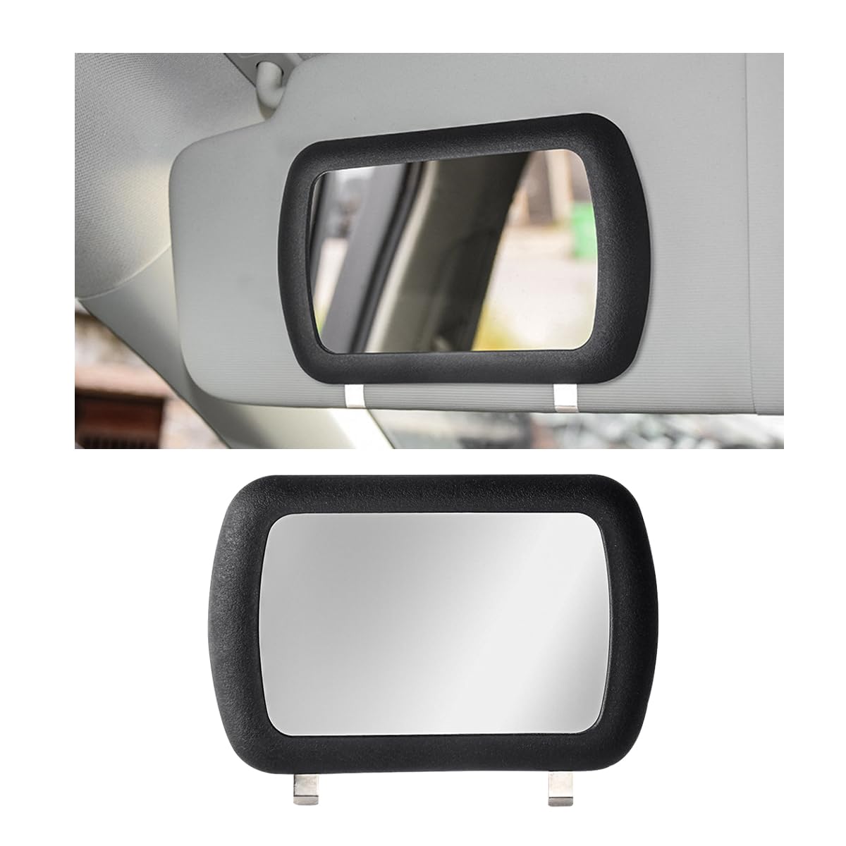 Car Sun Visor Vanity Mirror Clip-on Automotive Makeup Sun-Shading Mirror Universal Vehicle Sun Visor Cosmetic Vanity Mirror for