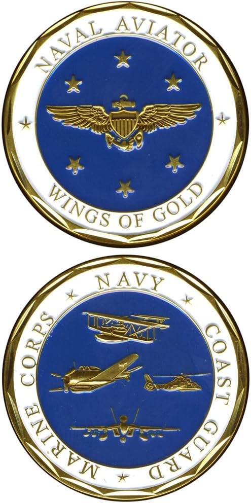 U.S. NAVAL AVIATOR "WINGS OF GOLD" Challenge Coin-Eagle Crest 2265 Thumbnail