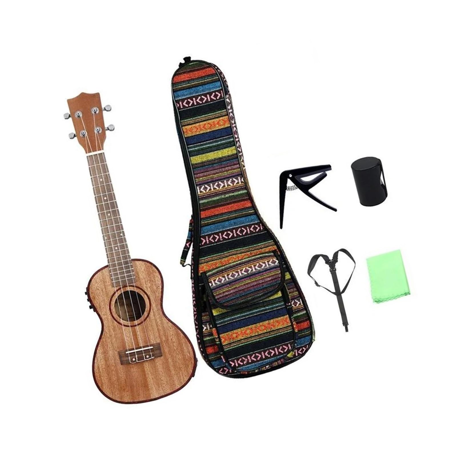 24 Calowy Drewniany Zestaw Czterech Strun Do Ukulele Elektrycznego Mini Dla Dorosłych I Początkujących Ukulele Dla Dorosłych