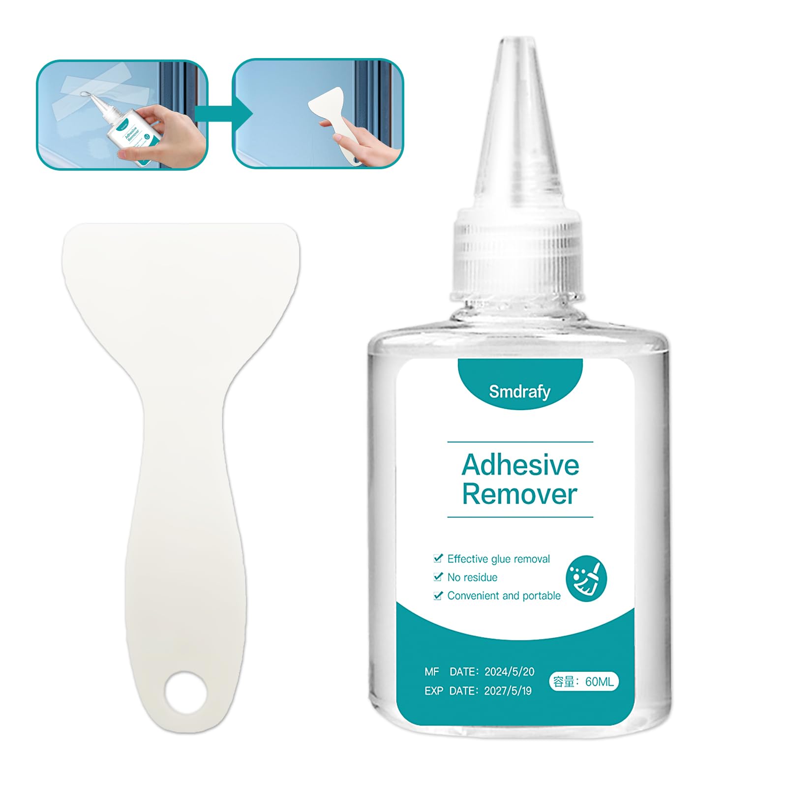 Dissolvant Colle Décapant Adhésif Enlève Étiquettes 60ML