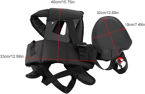 Miniatura 2 de TOPINCN Correa de recortadora de cuerdas, arnés de recortador, cómoda correa de hombro doble, cinturón Nelon, arnés de hombro