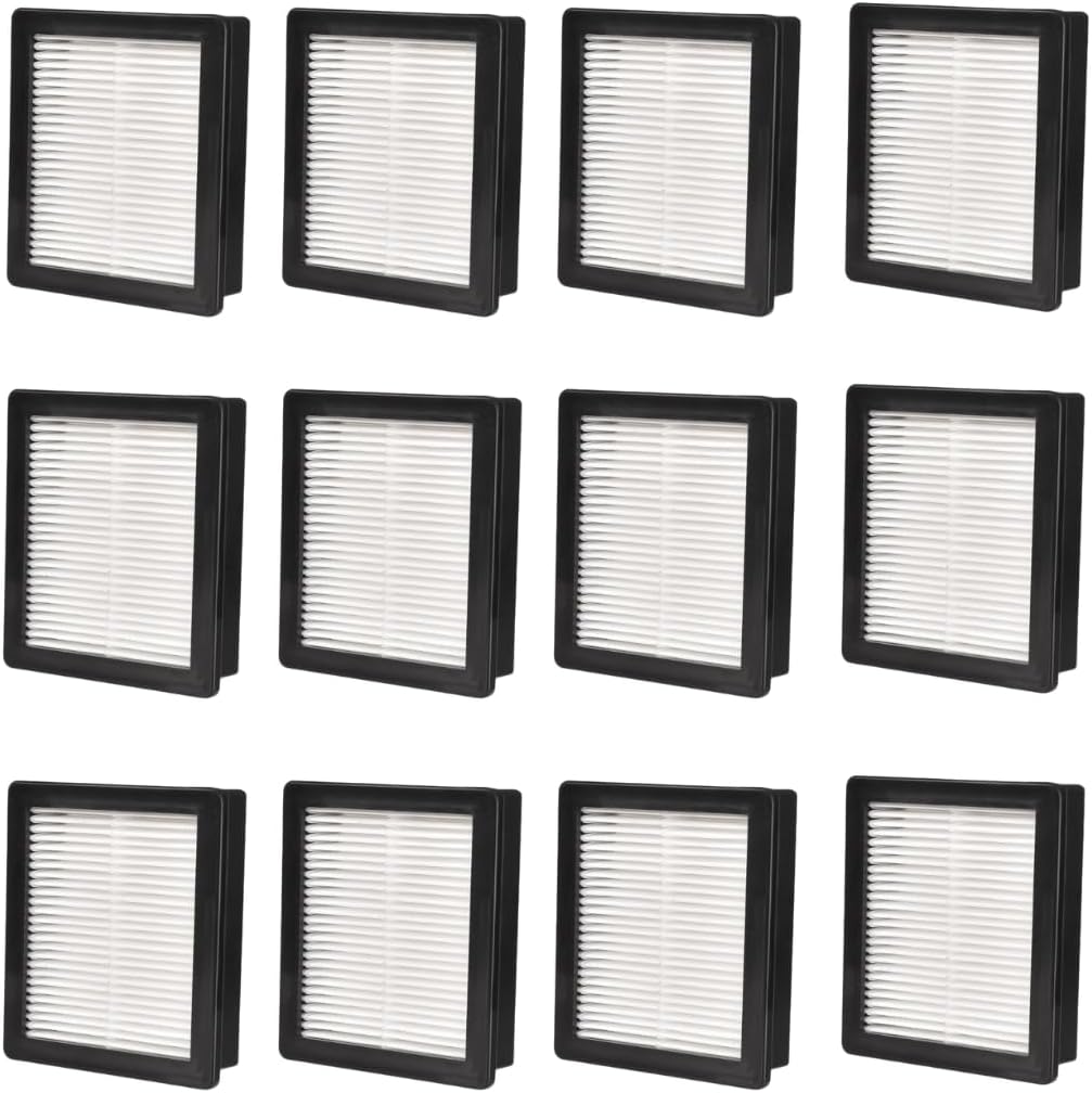 Bulk Sale -12 Pack. Replacement Filter Compatible with ProTeam Super Coach Pro 10, Pro 6, GoFree Flex, ProVac FS 6– Filter Cartridge for Backpack Vacuum –Twin Pack, Reusable, Washable, High Filtration