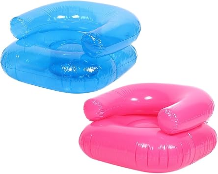 Blow Up Chair for Kids, Portable Waterproof PVC Blow Up Chairs, Novelty Blow up Couch Seat, Inflatable Furniture Floating Seat for Beach 90s Party Camping, Picnics Party Supplies