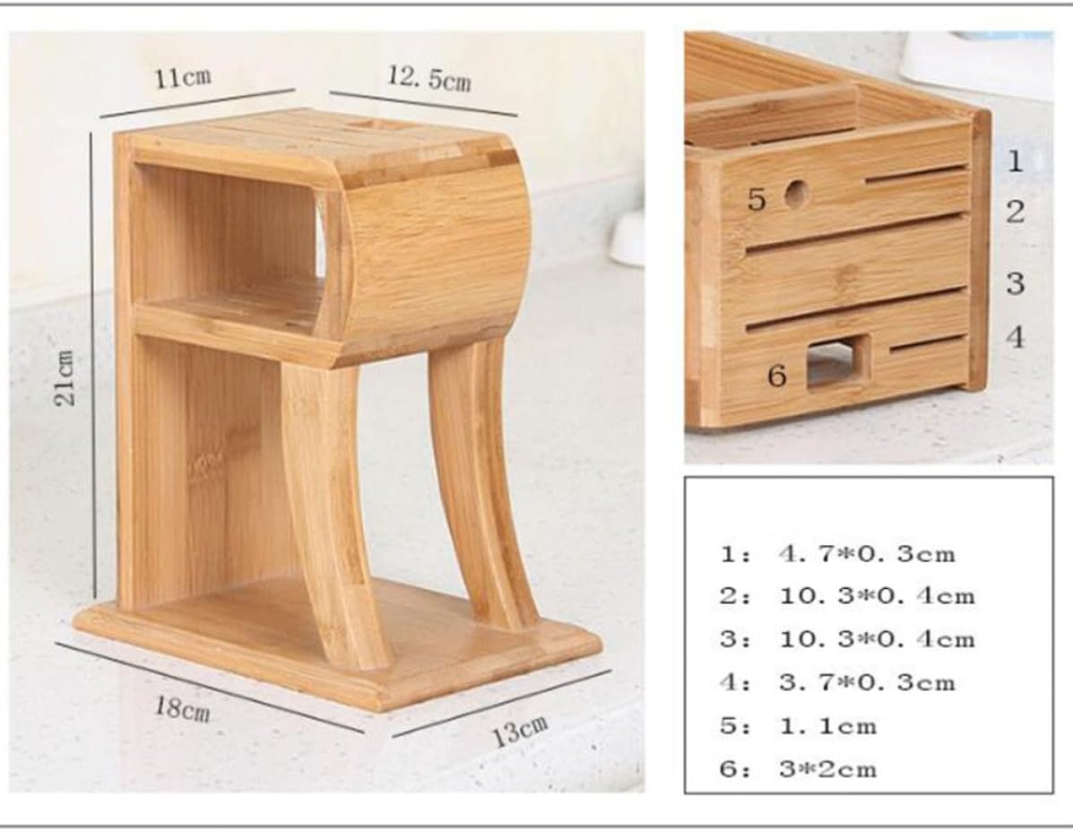 Knife Block Holder with 6 Slots, Space Saving Organizer