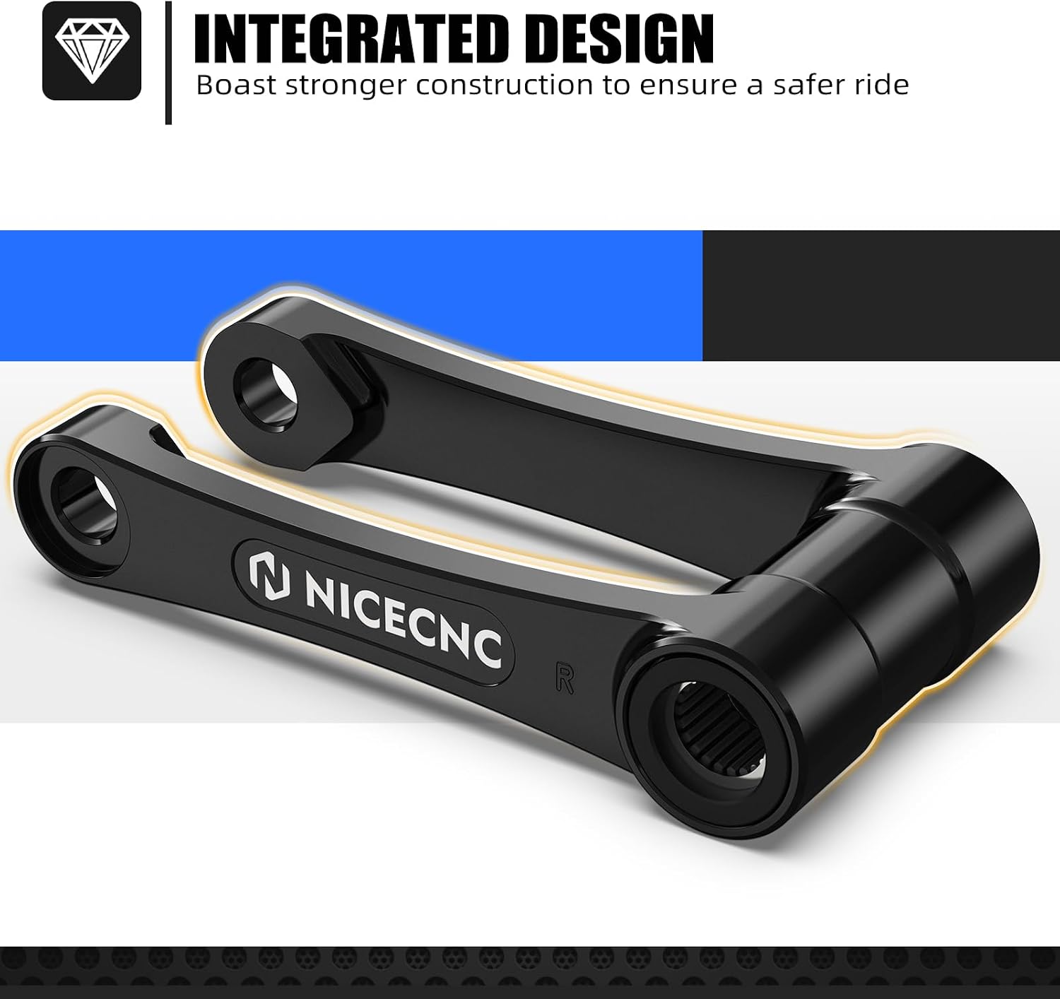 NICECNC Black 1.75″ Lowering Link Compatible with Sherco 125 SE-R/250 SE-R/300 SE-R 2017-2024 250 SEF-R/300 SEF-R/450 SEF-R/500 SEF-R 2017-2024 See Fitment