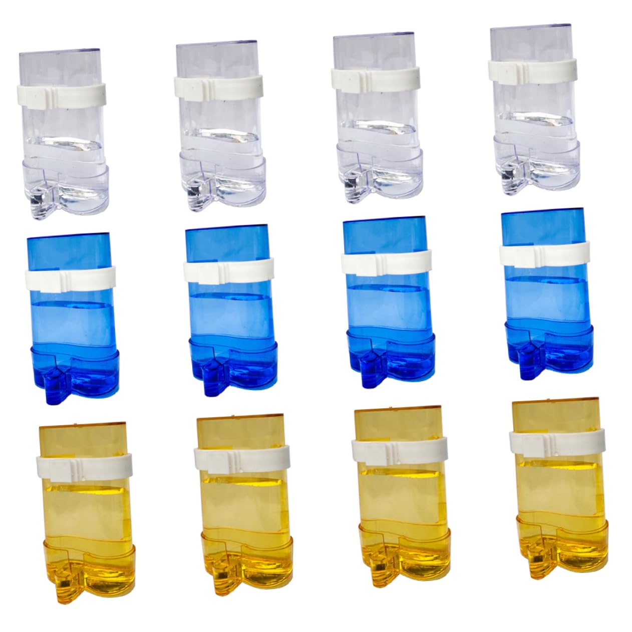 Kisangel Distributeur d'eau Automatique 12 Pièces Mangeoire Facile à Installer en Plastique Bleu pour Oiseaux pour Perroquets en Intérieur et Extérieur