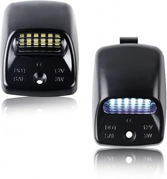 D-Lumina LED License Plate Lights Tag Lamp Assembly Compatible with Toyo-ta 2005-2015 Tacoma and 2000-2013 Tundra Pickup Truck, 6000K White 2-Pieces