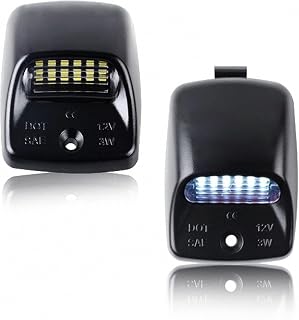 D-Lumina LED License Plate Lights Tag Lamp Assembly Compatible with Toyo-ta 2005-2015 Tacoma and 2000-2013 Tundra Pickup Truck, 6000K White 2-Pieces