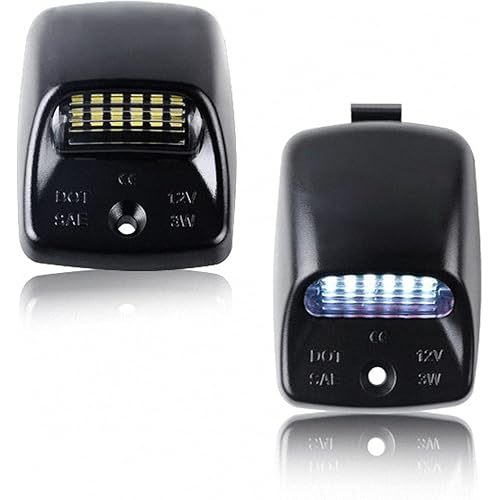 D-Lumina LED License Plate Lights Tag Lamp Assembly Compatible with Toyo-ta 2005-2015 Tacoma and 2000-2013 Tundra Pickup Truck, 6000K White 2-Pieces