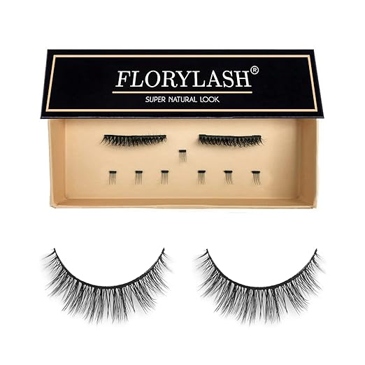 title=FLORYLASH® | Super Natural Look- Magnetische Wimpern 3 Magnete Natürlich