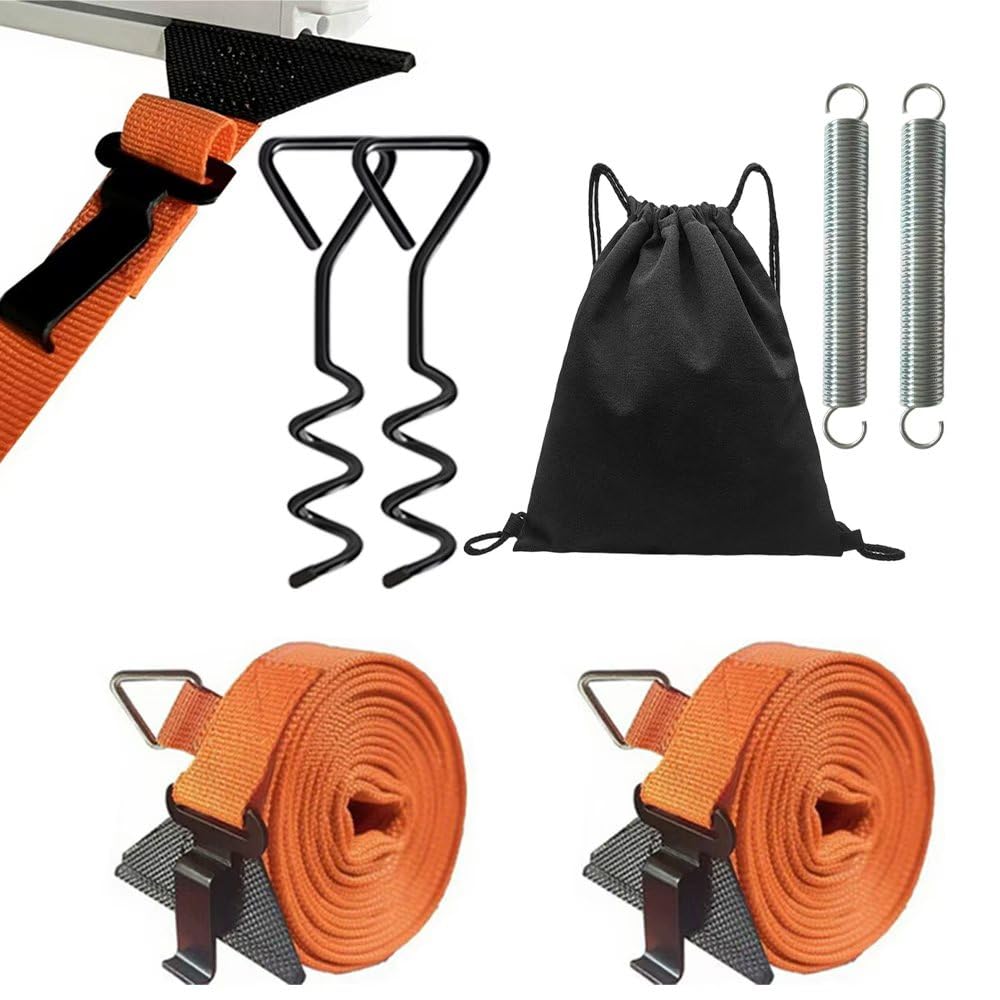 Tiranti Antitempesta per Tendalino Camper Auto Hold Down Side Kit con Corda