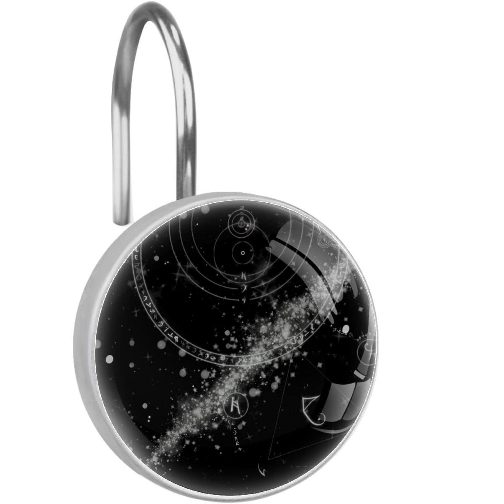 Anneaux de rideau de douche magique constellation pour infuser de la poésie dans votre salle de bain
