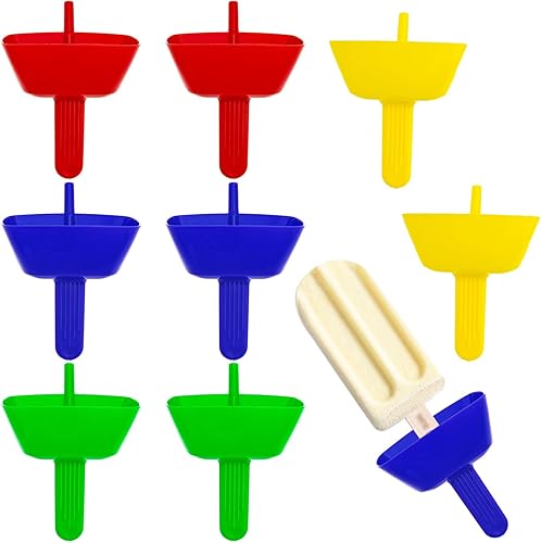 Paquete de 8 soportes para paletas de helado sin desorden con pajilla, reutilizable, libre de goteo, soporte para palitos de paletas para