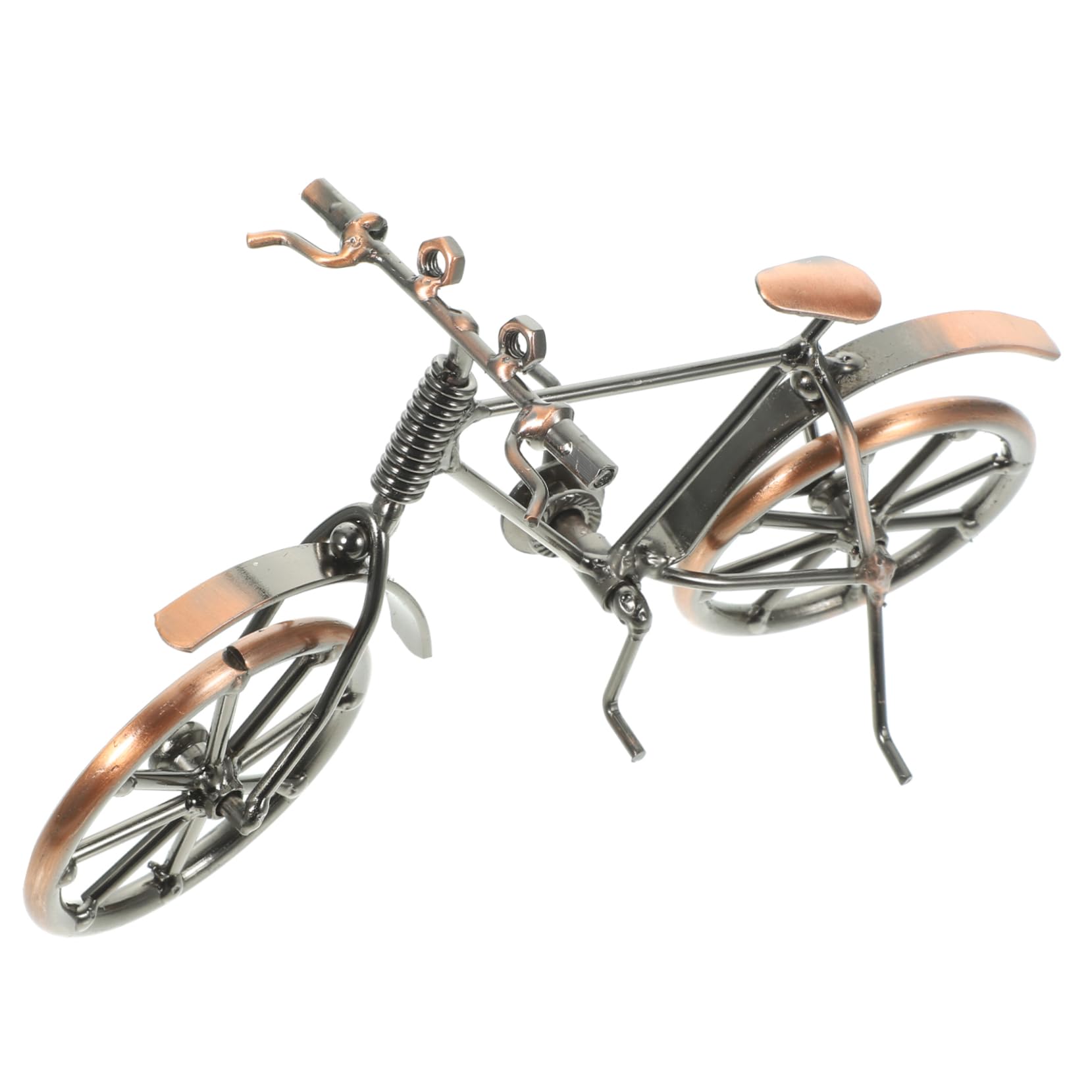 NAMOARLY Vintage Miniature Bike Figurine Retro Model Desktop Decor Compact Ornament for Home Office Decoration Elegant Bike Display