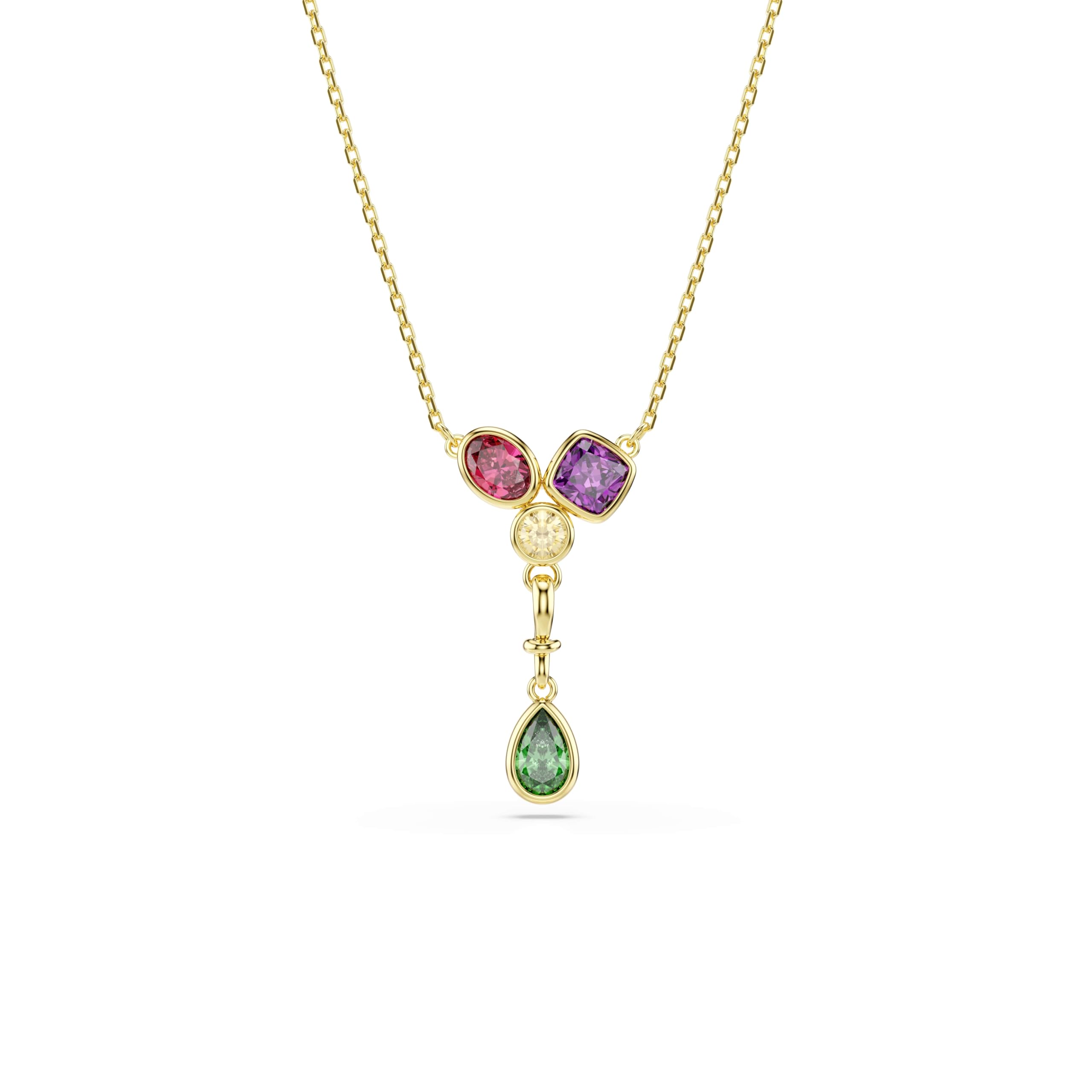 swarovski Imber Y pendant, Mixed cuts, Multicolored, 18K gold finish-picture-17