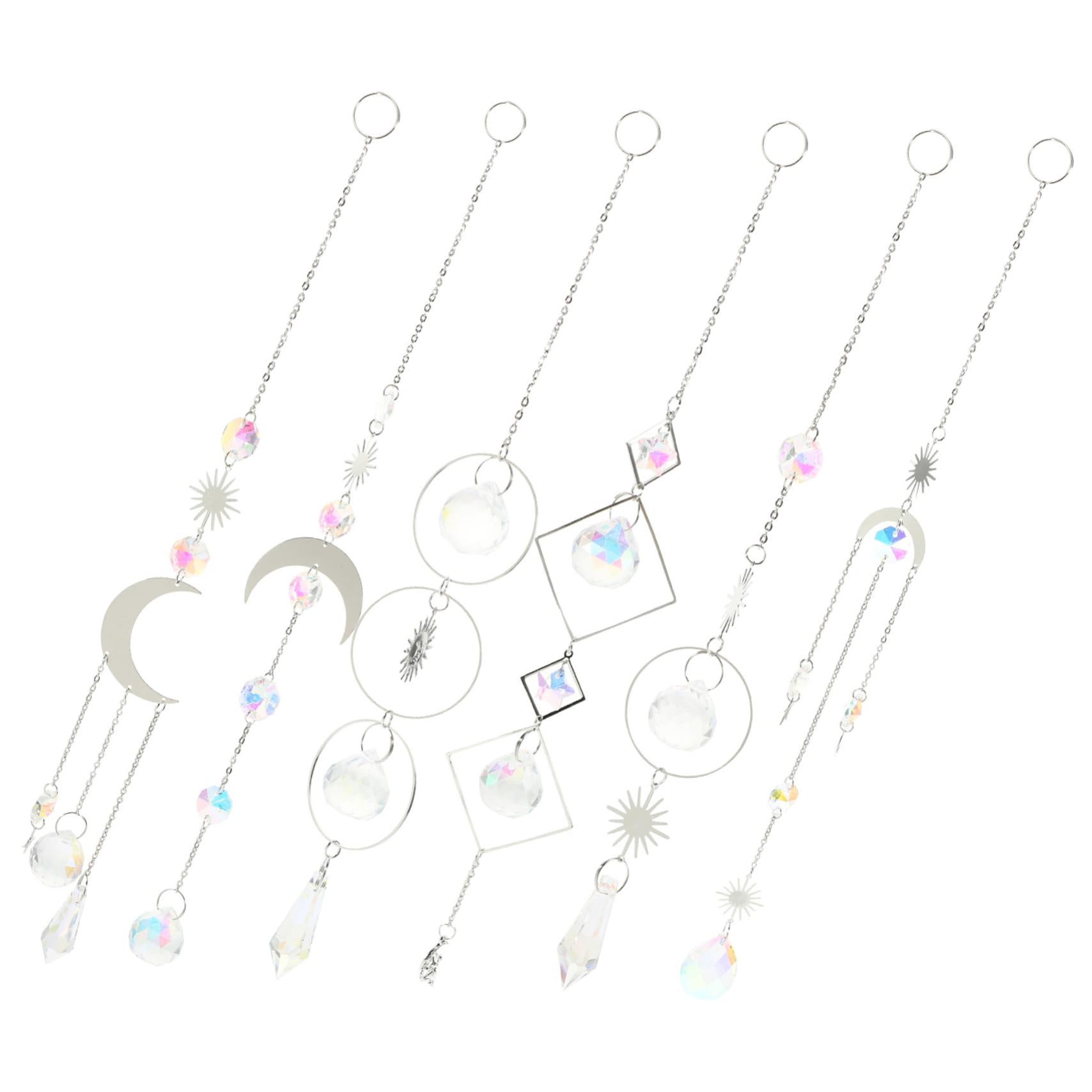Pendentifs cristal soleil Amosfun x6 pour décoration de fenêtres et ornements