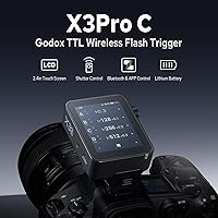 Vista 2 de GODOX X3 Pro C X3Pro-C TTL - Disparador de flash inalámbrico para Canon, Transmisor de flash inalámbrico 2.4G, Soporte para pantalla táctil