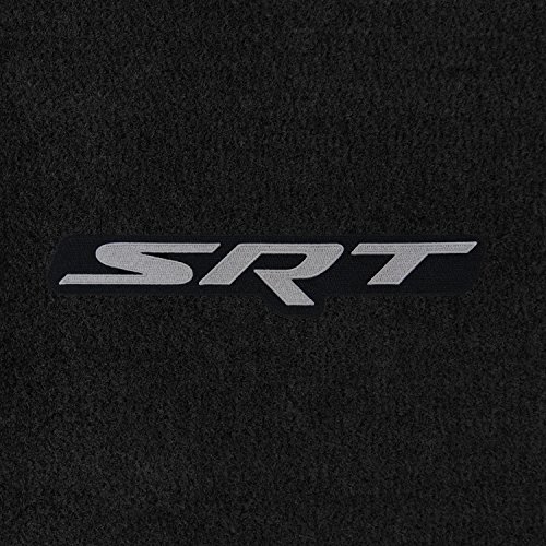 Lloyd Mats ® - Velourtex Black Front Floor Mats for Jeep Grand Cherokee 2006-18 with Silver SRT Applique