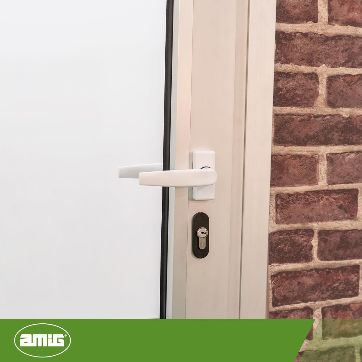 Amig 20419 - Delta Handle Lacquered White Piece, Weiss, 121 x 72 mm - Image 2