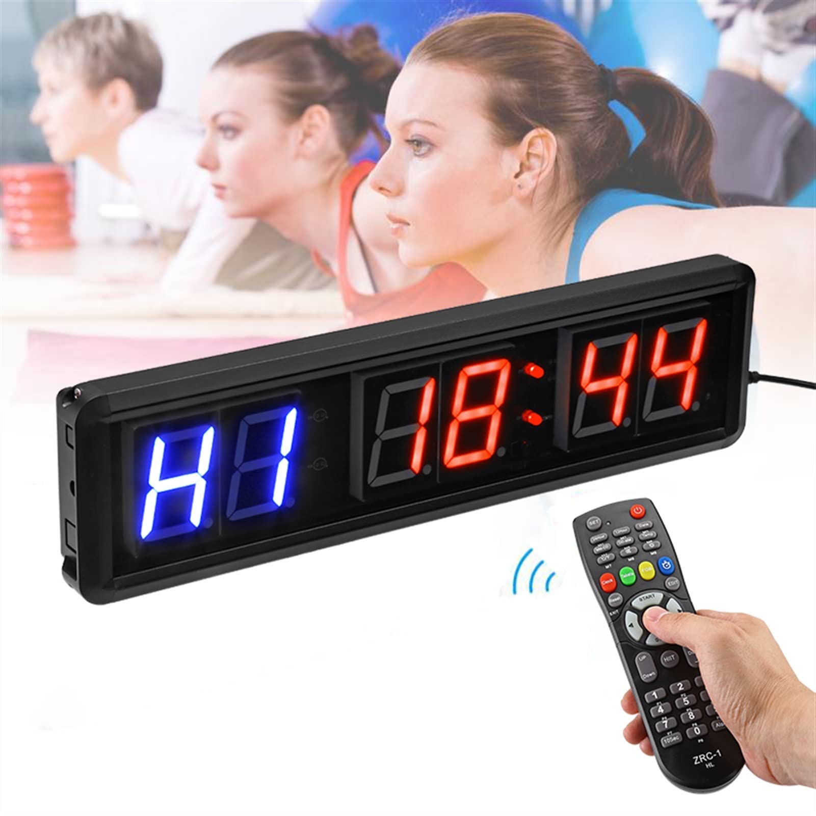 Grande Horloge LED 6 chiffres LED 1.8 Pouce affichage gymnase de formation intervalle d'entraînement minuterie murale horloge à distance chronomètre électronique