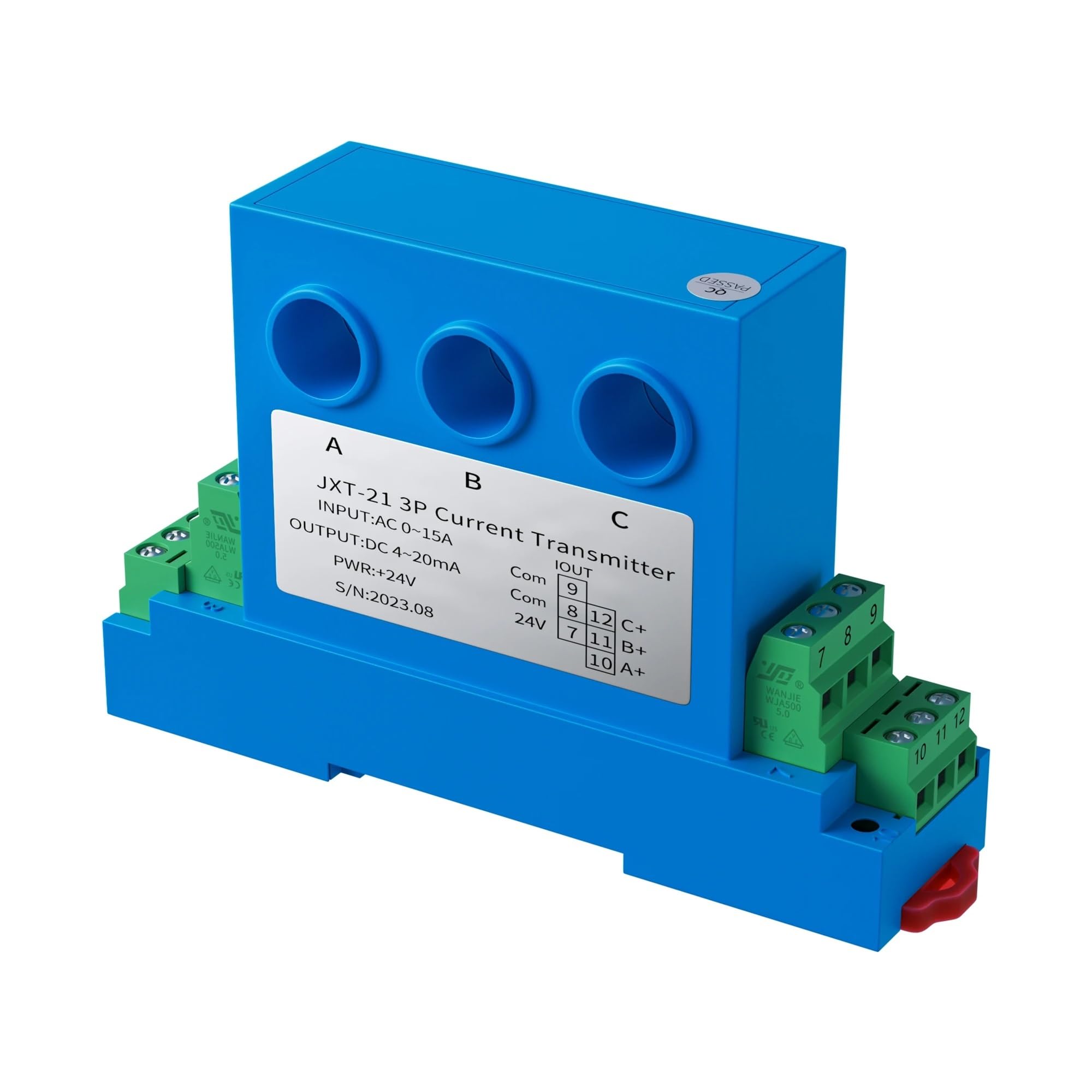 Capteur de Courant Alternatif 0-50 A 0-30 A 0-25 A 0-10 A 0-5 A Transmetteur de Courant 4-20 mA 0-10 V 0-5 V Capteur de Courant RS485 DC24 V(AC 0-45A,0-10V)