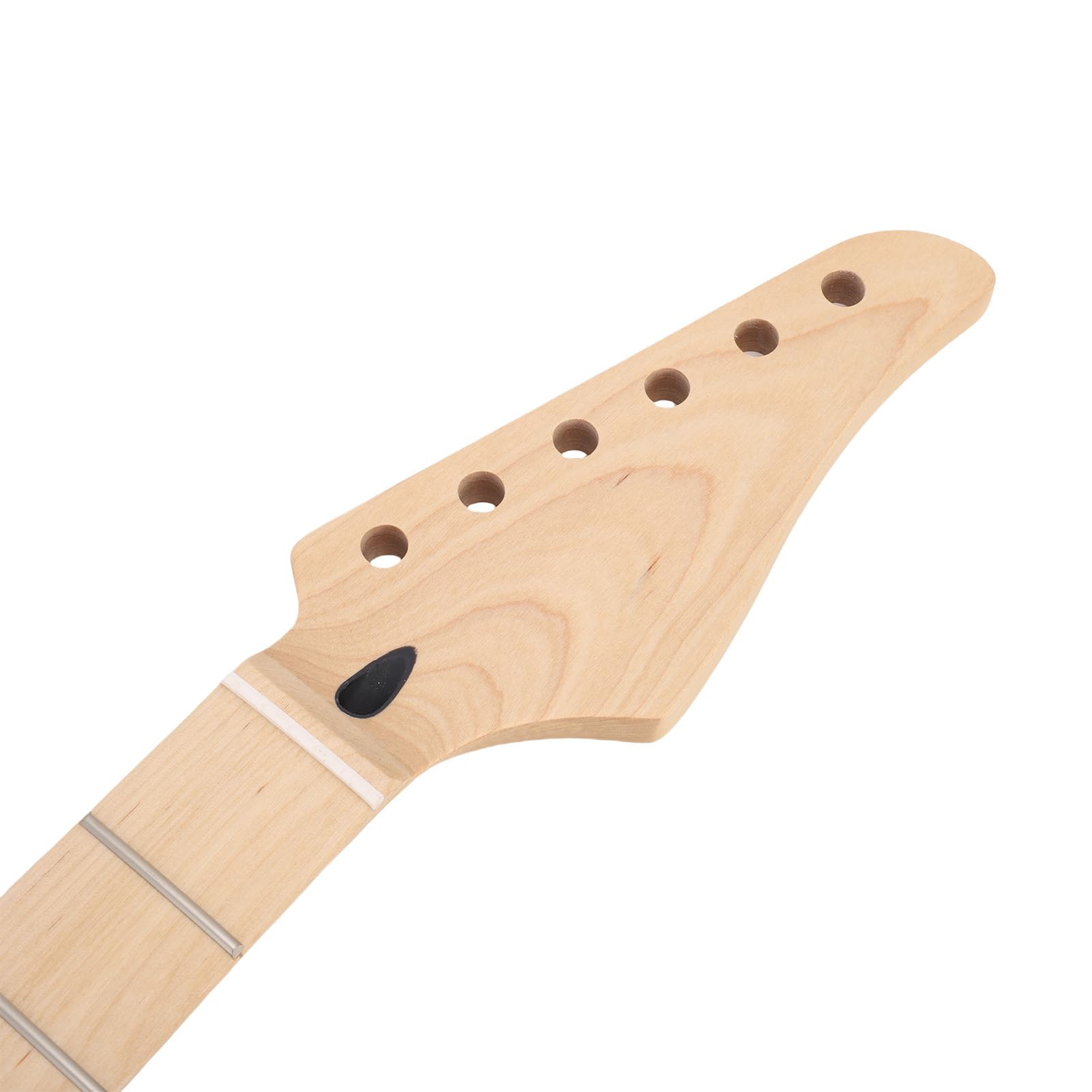 Fockety Manico per chitarra elettrica di ricambio ST, truss rod a doppia azione, tastiera in acero per mano destra, 22 tasti, capotasto in osso, fori di accordatura preforati da 10 mm