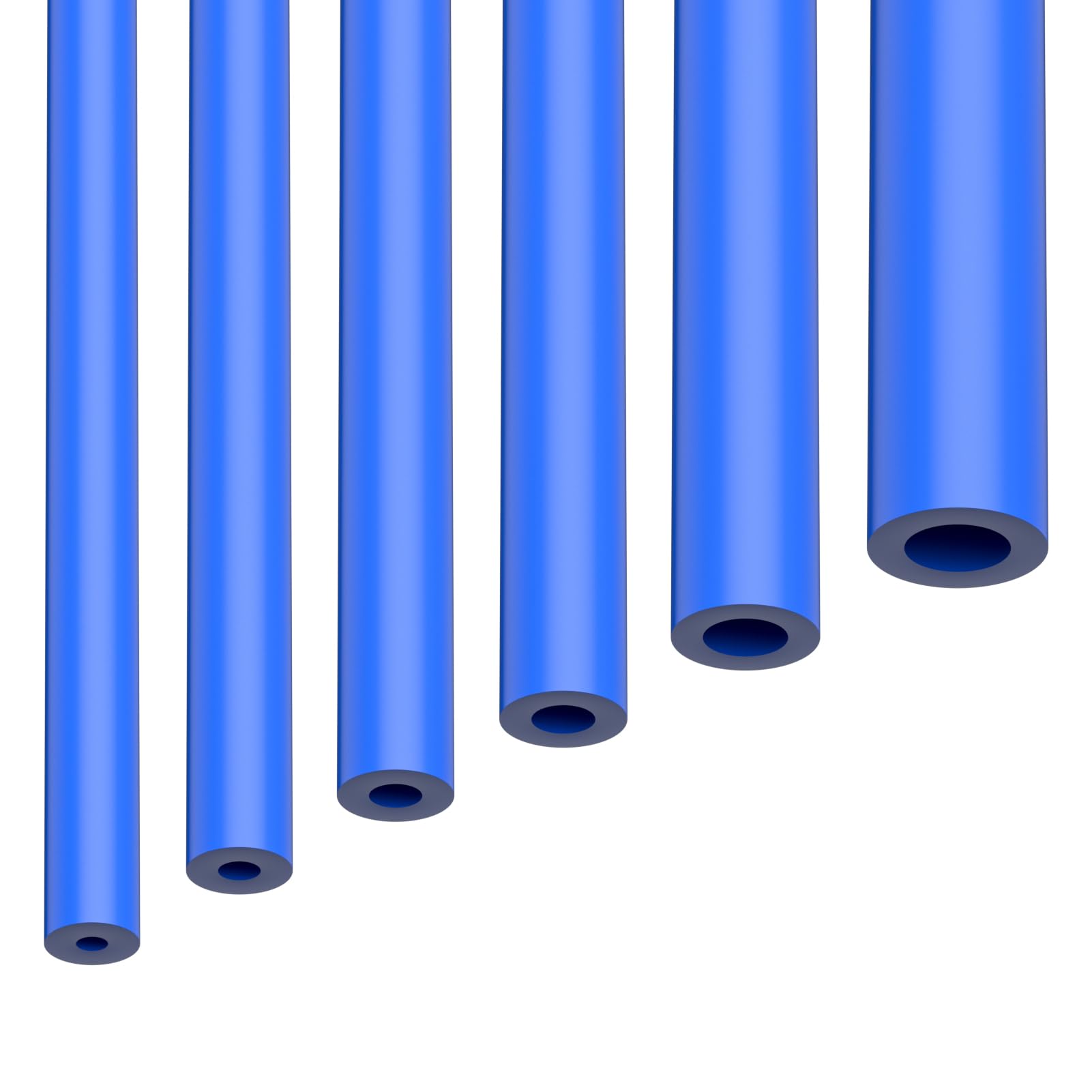 Vacuum Hose Automotive, 1/8" 5/32" 3/16" 1/4" 5/16" 3/8"ID High Performance Silicone Vacuum Tubing Hose Kit, 6PCS Vacuum Lines Automotive hose hvac 130PSI Max Pressure 5FT (BLUE)