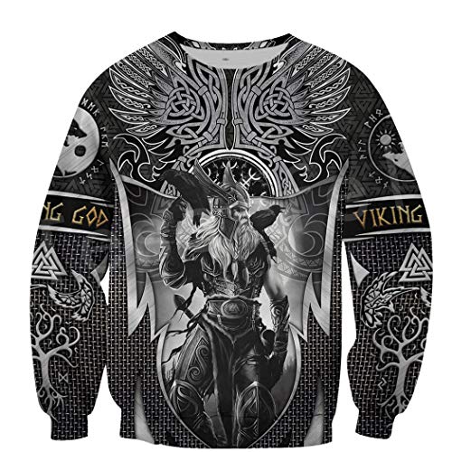 Sweat-shirt ample motif viking pour exprimer votre passion de la culture nordique