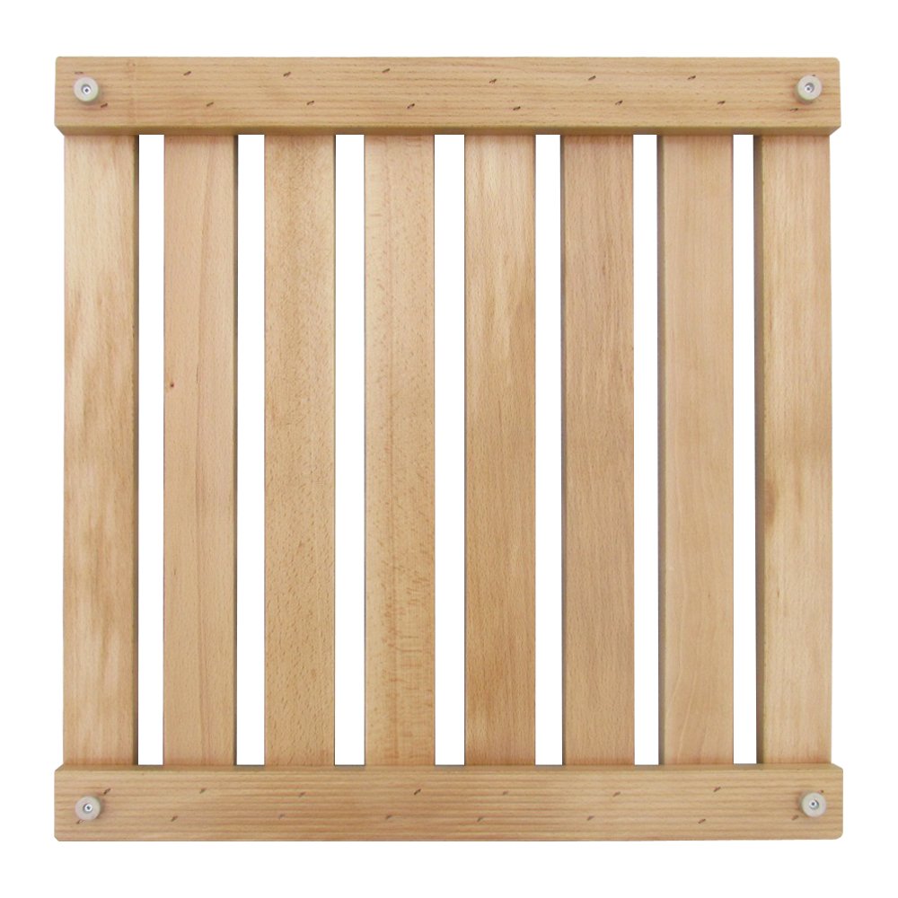 Falegnameria S. Andrea Pedana Doccia in Legno Naturale di faggio cm 60x60 Prodotta artigianalmente in Italia, Antiscivolo …