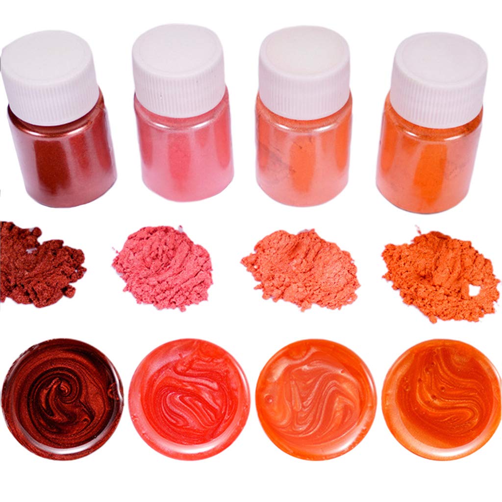 Juego de 4 piezas de purpurina fina de resina de colores mezclados para manualidades, manualidades, polvo brillante epoxi