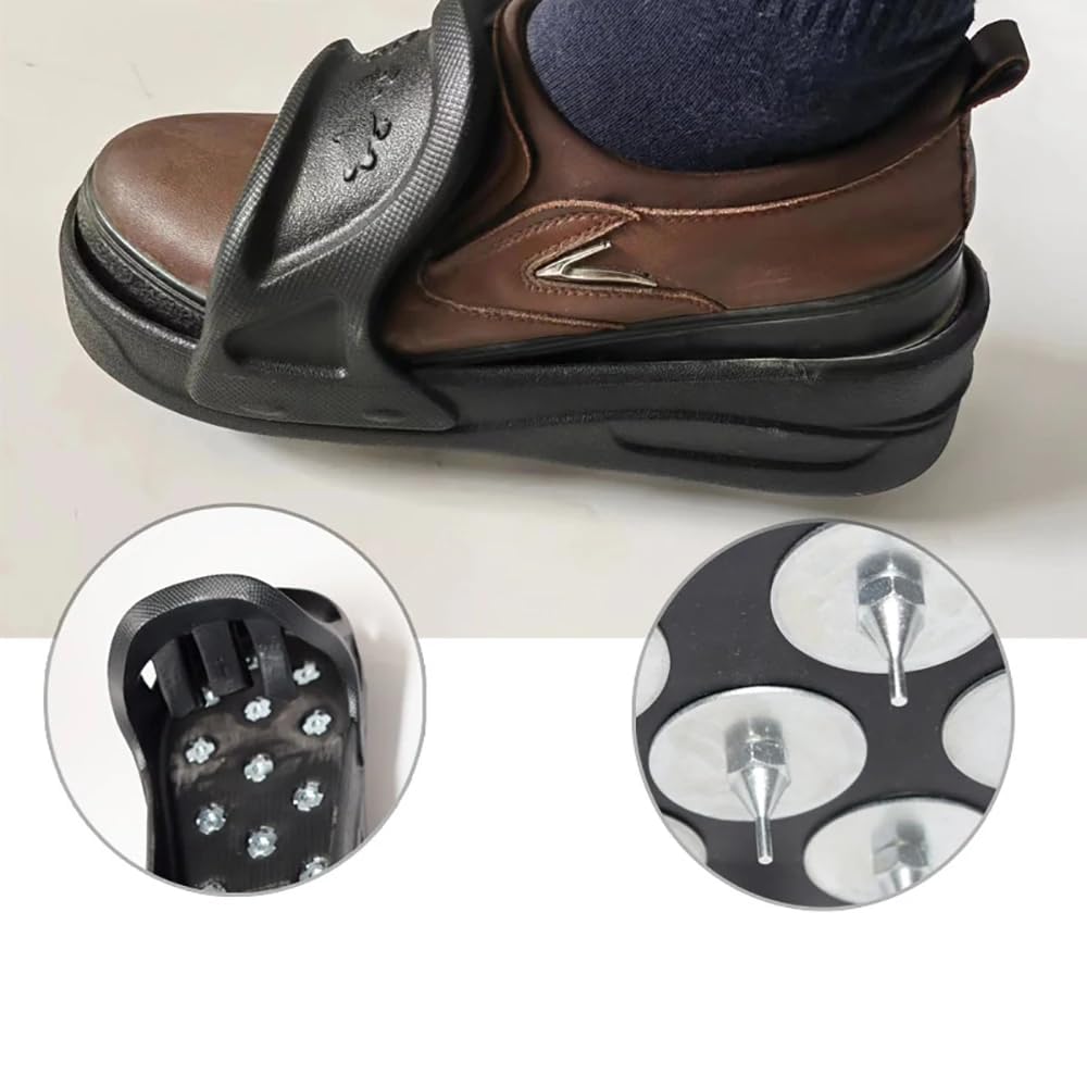 1 Pair Flexible Spiked Shoes for Epoxy Floor Coating Epoxy Paint Self-Leveling Cement EVA Soft Material US Large Size