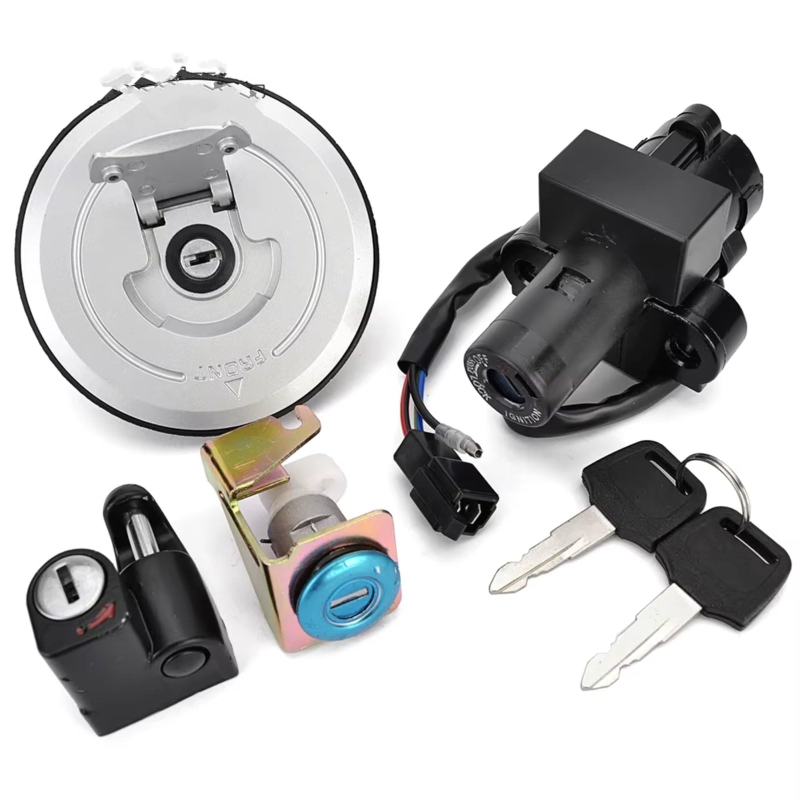 Interruptor De Arranque Lock Llave para VTR250 VTR 250 MC33 1998-2007 2006 2005 2004 2003 2002 2001 2000 Interruptor Encendido Cerradura Asiento Kit Llave Tapa Combustible