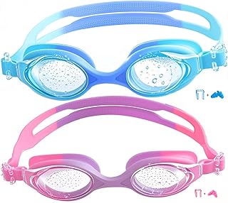 Gafas de natación para niños, gafas de natación para niños y niñas, protección UV, antiniebla, para niños de 3 a 14 años