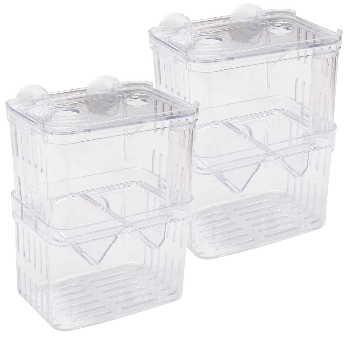 Sponsored Ad – Shrimp Fish Breeding Box,Guador 2 Pcs Multi Functional Double Layer Fish Isolation Box Aquarium Fish Breeder Box Isolation Box Breeder Hatchery Incubator with Suction Cup (2 Stück L)