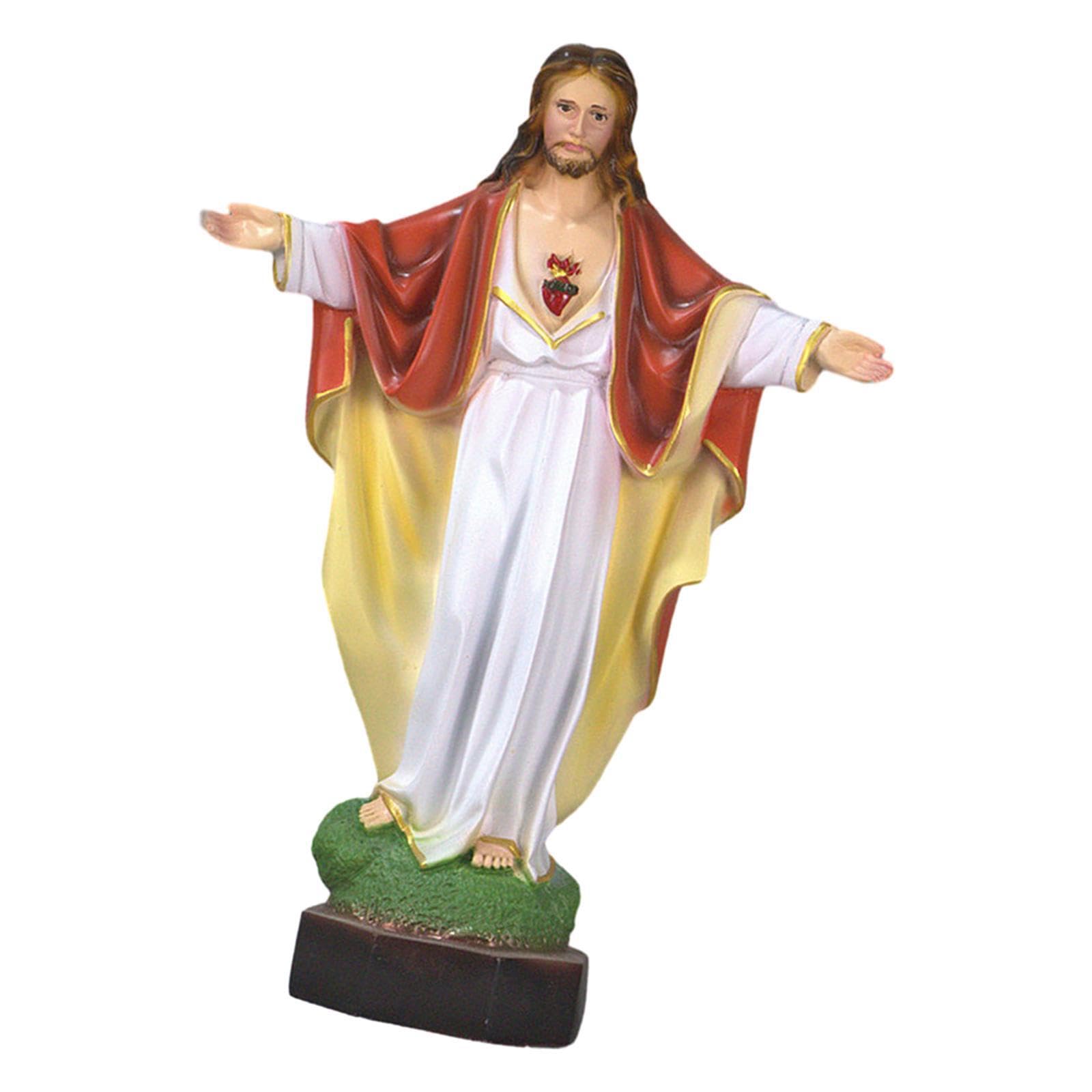 Exquisita Escultura católica navideña, Adorno, Estatua de Jesús, | resina, colección. Gran atención al color y al detalle. Se destaca especialmente la posición de las manos de la .