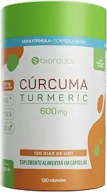 Cúrcuma 600 mg 120 Cápsulas - Bioroots - Antioxidante e Anti-inflamatório