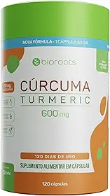 Cúrcuma 600 mg 120 Cápsulas - Bioroots - Antioxidante e Anti-inflamatório