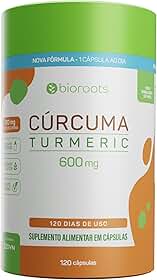 Cúrcuma 600 mg 120 Cápsulas - Bioroots - Antioxidante e Anti-inflamatório