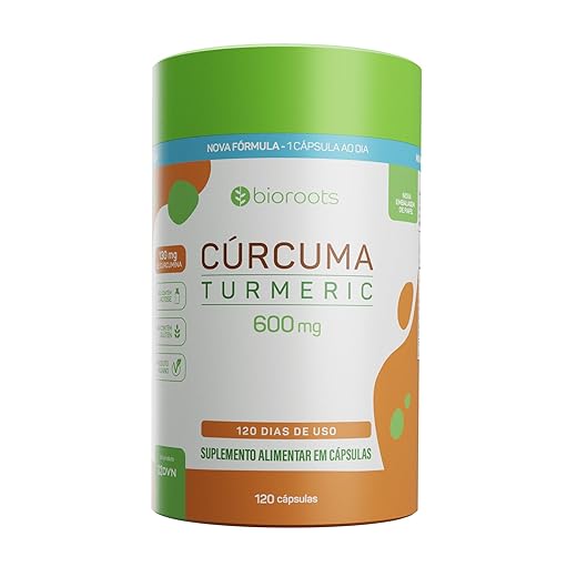 Cúrcuma 600 mg 120 Cápsulas - Bioroots - Antioxidante e Anti-inflamatório