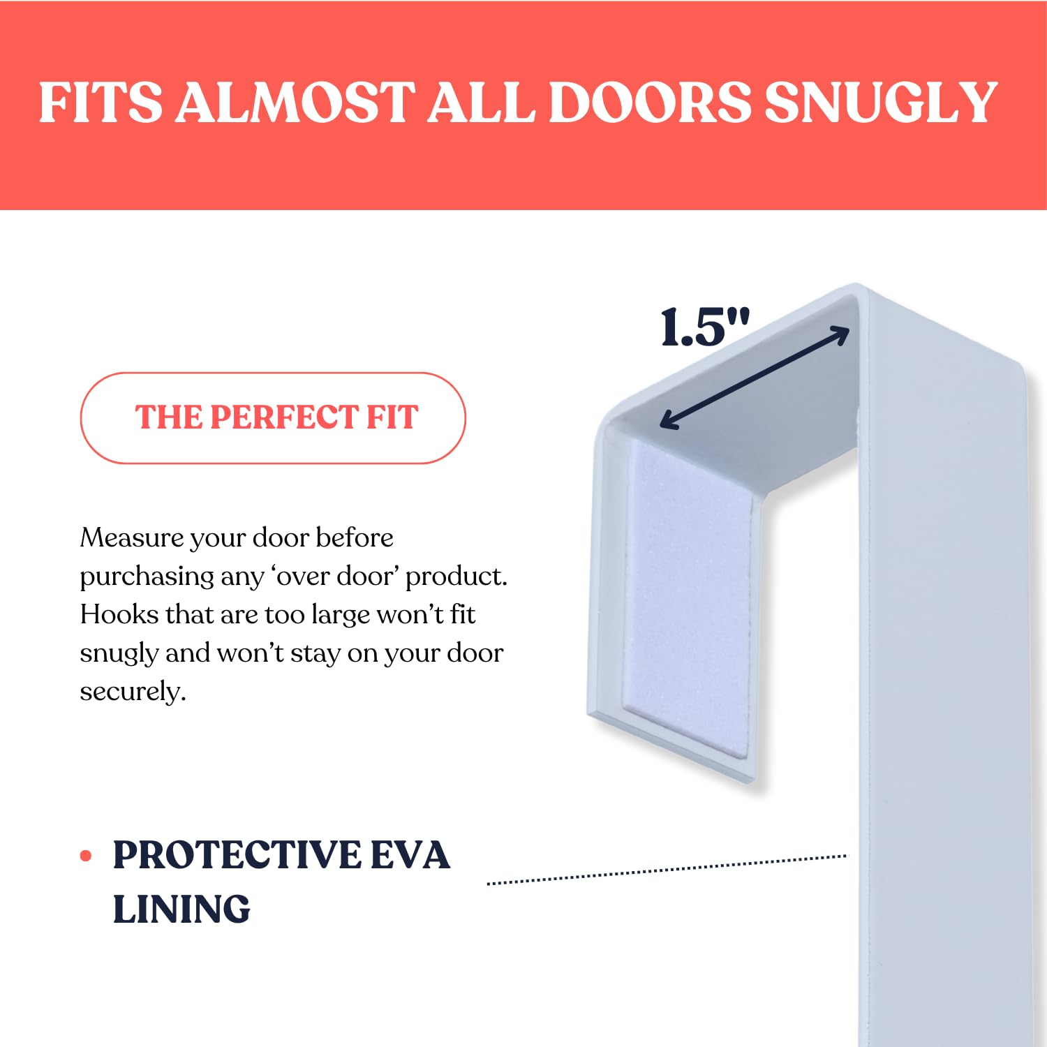 Mua [Heavy Duty] 14.5" Over-The-Door Mirror Hanger Set (Extra Wide) With Any -Banging Adhesive Suction Cup Pads And Inner Protective Padding (Already Applied) | Door Brackets Hanger Hooks Set Trên Amazon Mỹ