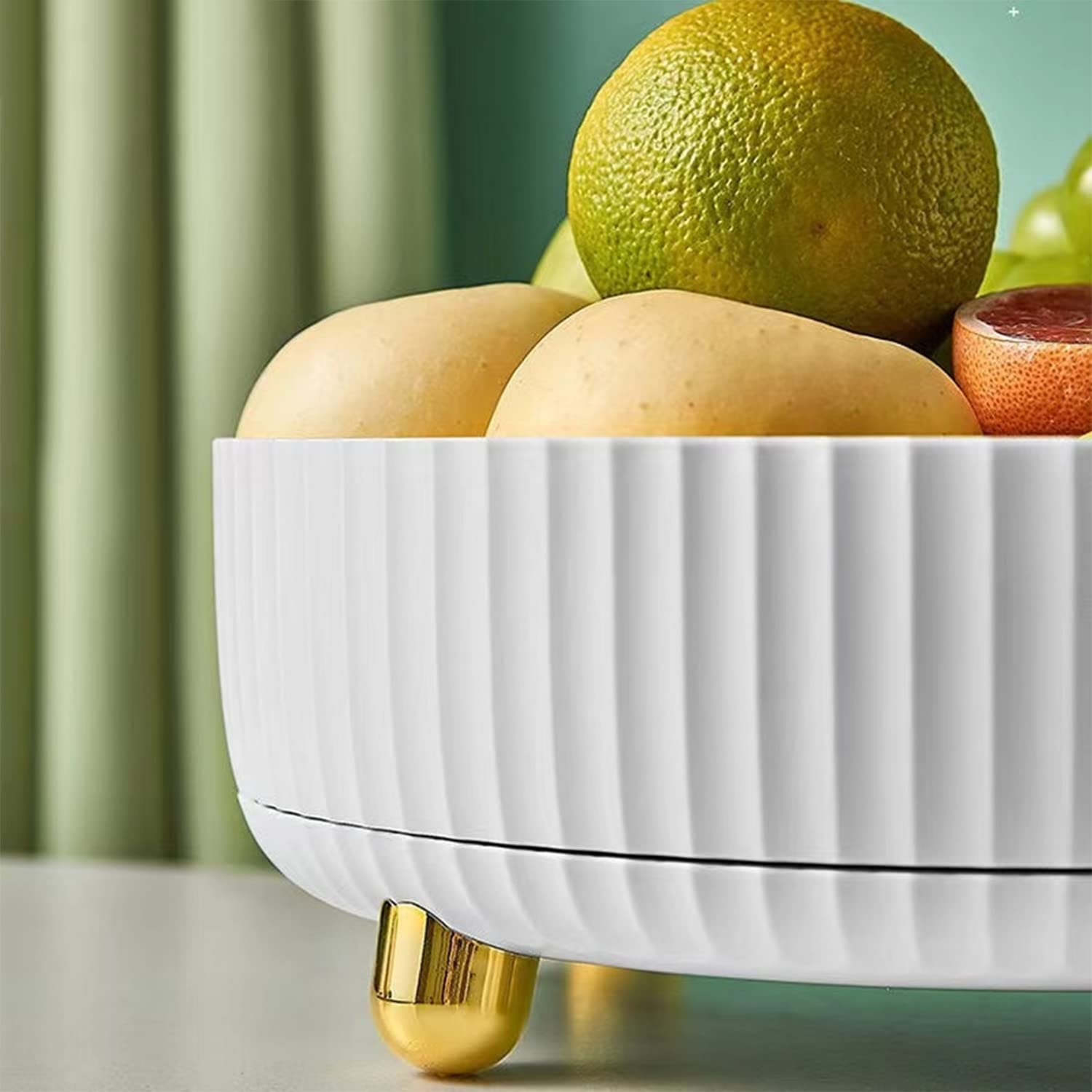 Organizadores de cosméticos giratorios, rotación de 360° de maquillaje para escritorio, lociones de almacenamiento, bandeja de perfume redonda con gran capacidad para joyas, frutas,